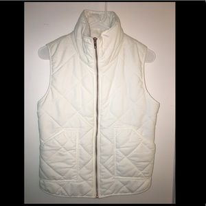White vest with rose gold zipper